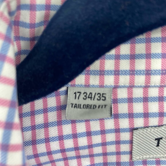 Twillory Non Iron Safe Cotton Tailored Fit Button Down Shirt Size 17 34/35 - Picture 3 of 5